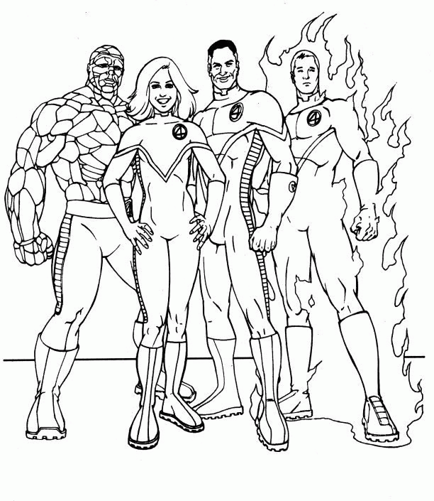 Fantastic four ausmalbilder