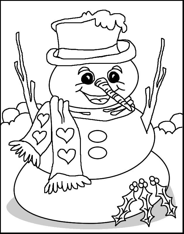 Weihnachten schneemann ausmalbilder