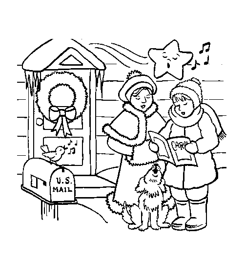 Weihnachten singen ausmalbilder