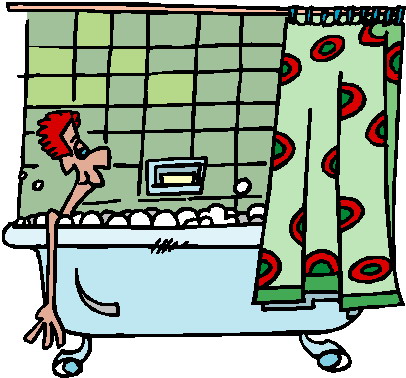 Badewanne und dusche cliparts