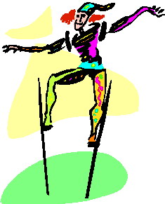 Stelzenlauf cliparts