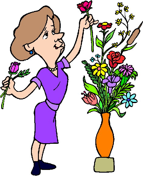 Blumenhandler cliparts