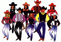 Line dance cliparts