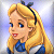 Alice im wunderland icons bilder