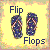 Flip flops icons bilder