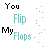 Flip flops icons bilder