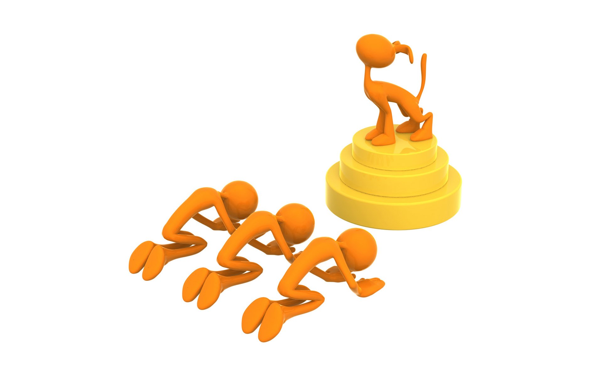 Orange puppen 3d